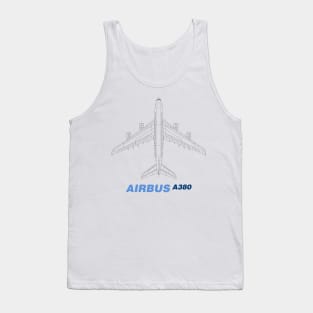 Airbus A380 Top View Tank Top